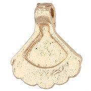 Ethnic Fan Charm, 16.5 x 14 mm - Light Gold x1