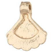 Ethnic Fan Charm, 16.5 x 14 mm - Light Gold x1