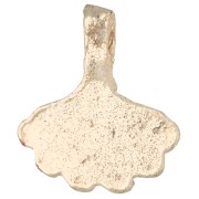 14x13 mm fan-shaped charm with small beads - Light Gold x1