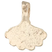 14x13 mm fan-shaped charm with small beads - Light Gold x1