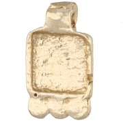 Ethnic Square Charm, 18.5 x 11 mm - Light Gold x1