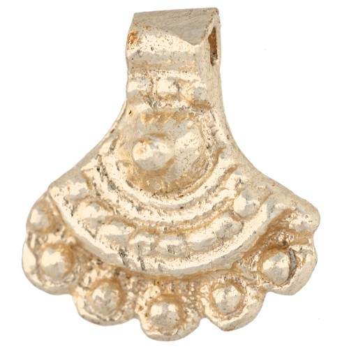 Ethnic Fan Charm, 18x16 mm - Light Gold x1
