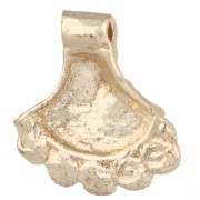 Ethnic Fan Charm, 18x16 mm - Light Gold x1