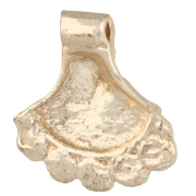Ethnic Fan Charm, 18x16 mm - Light Gold x1
