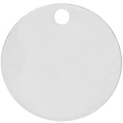 12 mm engraving sequin - 0.4 mm thick - 925 Sterling Silver x1|raw }}