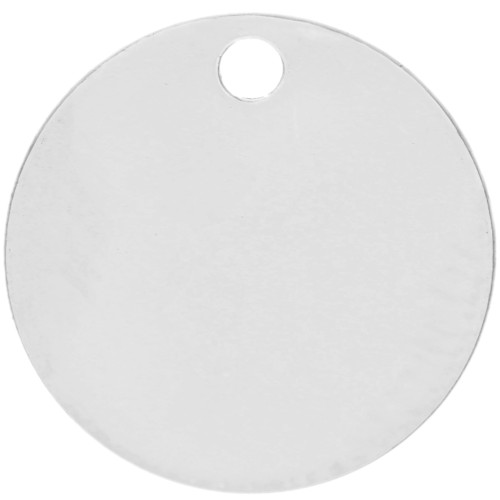 12 mm engraving sequin - 0.4 mm thick - 925 Sterling Silver x1