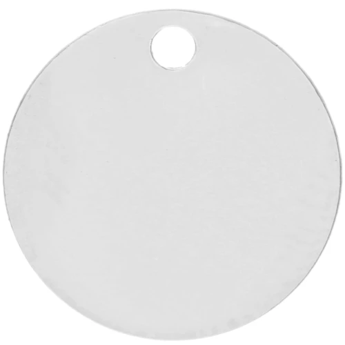 12 mm engraving sequin - 0.4 mm thick - 925 Sterling Silver x1