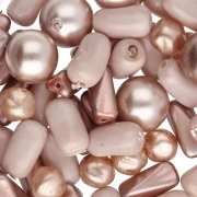 Assortment of Bohemian Beads - Light Gold Mix, 50 g