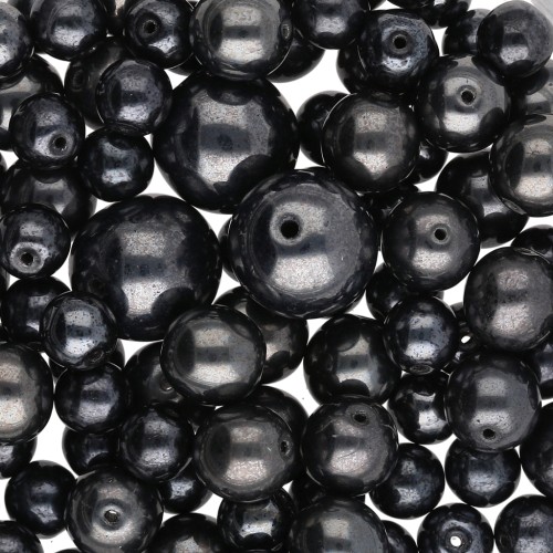 Assortment of Bohemian Beads - Black Mix, 50 g