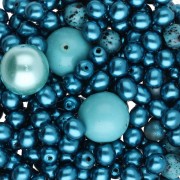 Assortment of Bohemian Beads - Turquoise Mix, 50 g