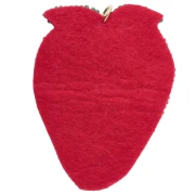 Strawberry Pendant, 56x42 mm, made of embroidered beads - Red - Green x1