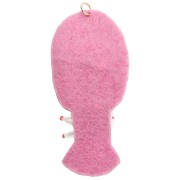 73x32 mm embroidered bead lobster pendant - Pink - Orange x1