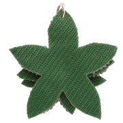 38 mm Flower Pendant Made of Embroidered Beads - Khaki x1