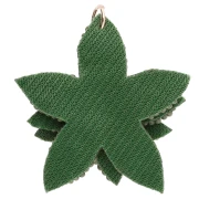 38 mm Flower Pendant Made of Embroidered Beads - Khaki x1