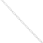 Textured Alternating Oval Link Chain (1x1), 4 mm, 304 Stainless Steel, 1 m|raw }}