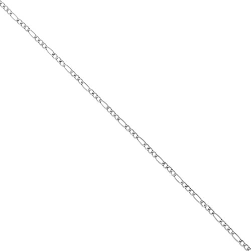 Alternating Figaro Chain (1x3) 2.4 mm - 316L Stainless Steel x 50 cm