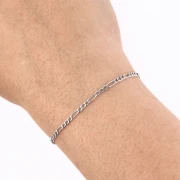 Alternating Figaro Chain (1x3) 2.4 mm - 316L Stainless Steel x 50 cm