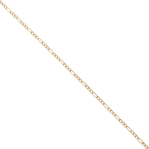 Alternating Figaro Chain (1x3) 2.4 mm - Gold-Plated 316L Stainless Steel x 50 cm