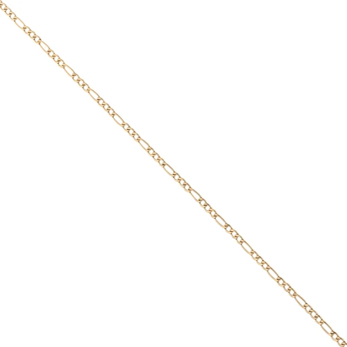 Alternating Figaro Chain (1x3) 2.4 mm - Gold-Plated 316L Stainless Steel x 50 cm