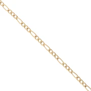 Alternating Figaro Chain (1x3) 2.4 mm - Gold-Plated 316L Stainless Steel x 50 cm