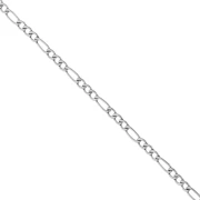 Alternating Figaro Chain (1x3) 2.9 mm - 316L Stainless Steel x 50 cm