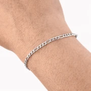 Alternating Figaro Chain (1x3) 2.9 mm - 316L Stainless Steel x 50 cm