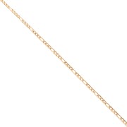 Alternating Figaro Chain (1x3) 2.9 mm - Gold-Plated 316L Stainless Steel x 50 cm