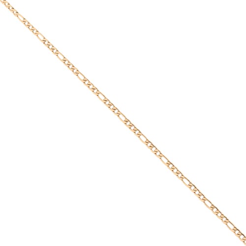 Alternating Figaro Chain (1x3) 2.9 mm - Gold-Plated 316L Stainless Steel x 50 cm