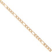 Alternating Figaro Chain (1x3) 2.9 mm - Gold-Plated 316L Stainless Steel x 50 cm
