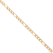 Alternating Figaro Chain (1x3) 2.9 mm - Gold-Plated 316L Stainless Steel x 50 cm