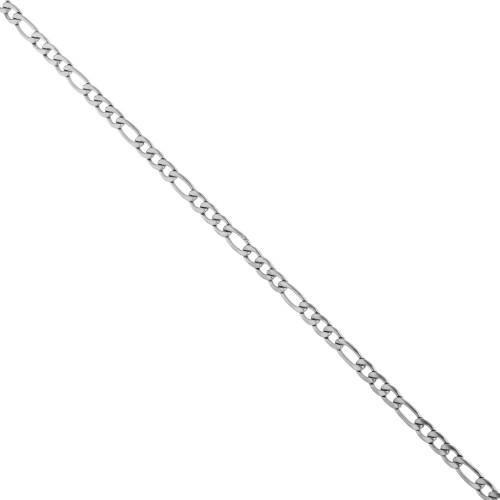 Alternating Figaro Chain (1x3) 3.9 mm - 316L Stainless Steel x 50 cm