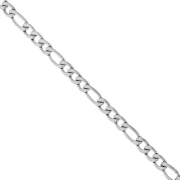 Alternating Figaro Chain (1x3) 3.9 mm - 316L Stainless Steel x 50 cm