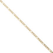 Alternating Figaro Chain (1x3) 3.8 mm - Gold-Plated 316L Stainless Steel x 50 cm
