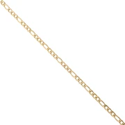 Alternating Figaro Chain (1x3) 3.8 mm - Gold-Plated 316L Stainless Steel x 50 cm