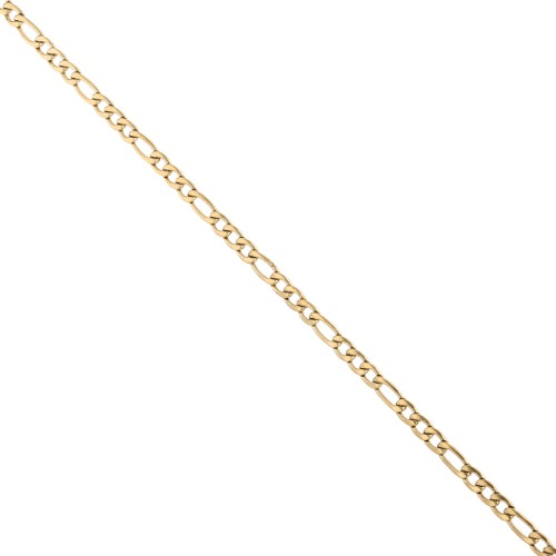 Alternating Figaro Chain (1x3) 3.8 mm - Gold-Plated 316L Stainless Steel x 50 cm