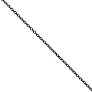 1.4 mm Trace Chain - 316L Stainless Steel, Black, 50 cm