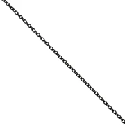1.4 mm Trace Chain - 316L Stainless Steel, Black, 50 cm