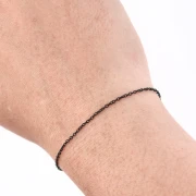 1.4 mm Trace Chain - 316L Stainless Steel, Black, 50 cm