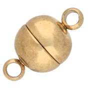 6 mm Magnetic Ball Clasp - 303 Stainless Steel, Gold-Plated x1