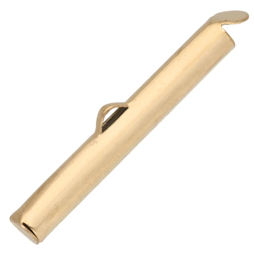 30 mm Bead-Ending Cap for Weaving Seed Beads and Delica Beads - Gold-Plated 304 Stainless Steel x1