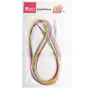 Assortment of opaque scoubidou threads (12-pack)