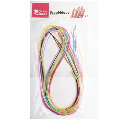Assortment of opaque scoubidou threads (12-pack)