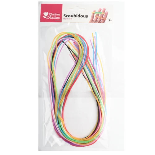 Assortment of opaque scoubidou threads (12-pack)