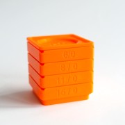 6x6x2 cm Seed Bead Sorter, 4 Sizes - Hot Orange x1|raw }}