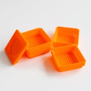 6x6x2 cm Seed Bead Sorter, 4 Sizes - Hot Orange x1