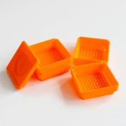 6x6x2 cm Seed Bead Sorter, 4 Sizes - Hot Orange x1