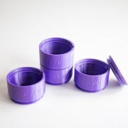 8.5x5 cm Seed Bead Sorter, 4 Sizes - Purple x1