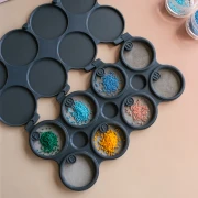 48 mm 8-Compartment Bead Organizer - Dark Gray x1