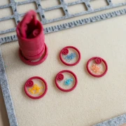Bead Organizer with 26 Rings (34.6 mm) and Stand - Wine x1