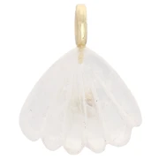 27x22 mm seashell pendant with gemstone and zirconium oxide - Moonstone